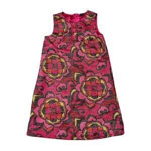 Gap Metallic Magenta Sparkle Retro Dress Size 5